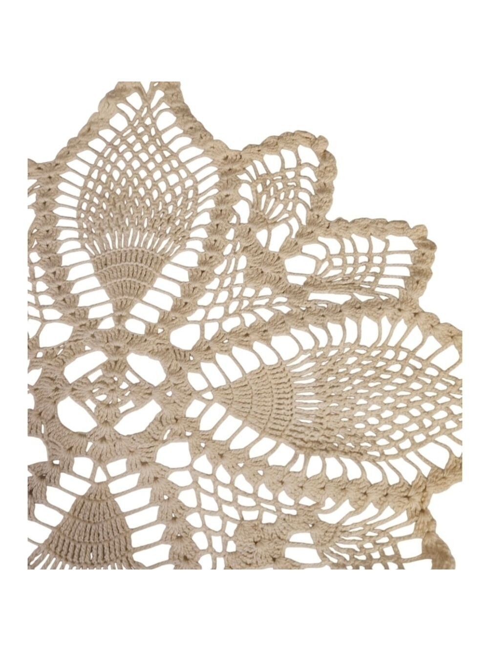 Crochet Cotton Pineapple Stitch Floral Doily Table Topper - Picture 16 of 17